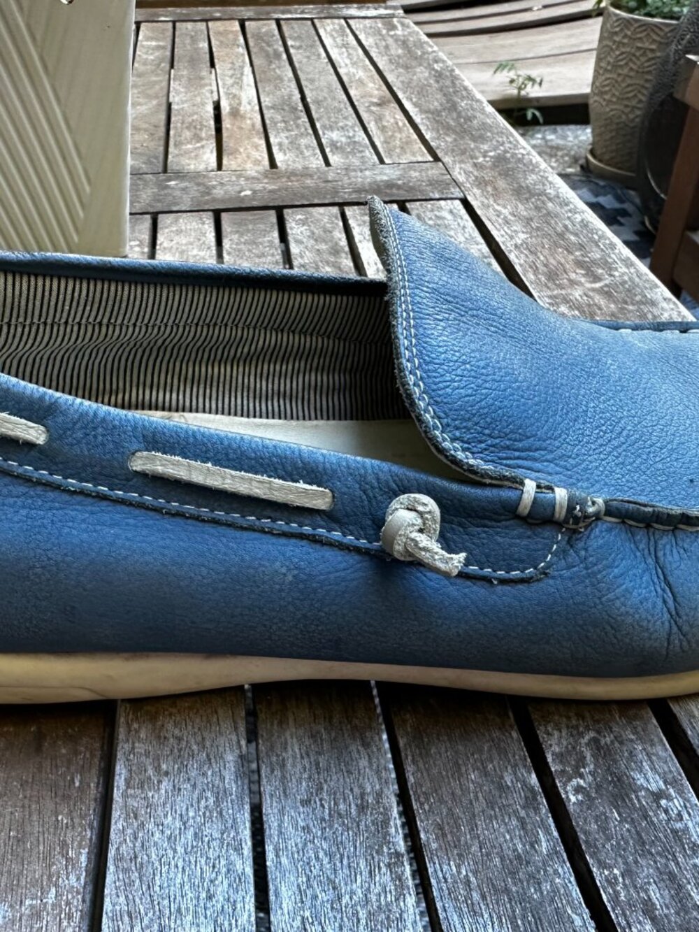 True blue Nordstrom 1901 100% leather driving shoes - Picture 2 of 5